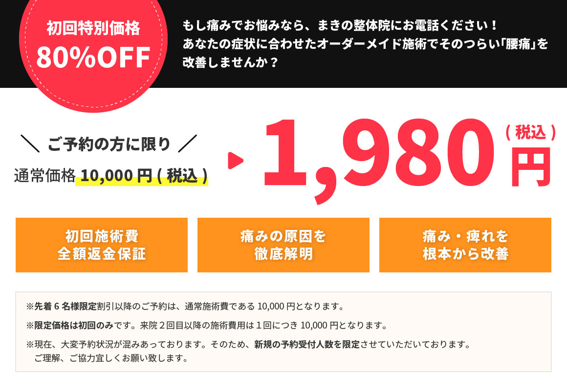 初回特別価格80％OFF