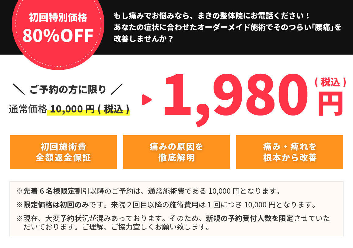 初回特別価格80％OFF